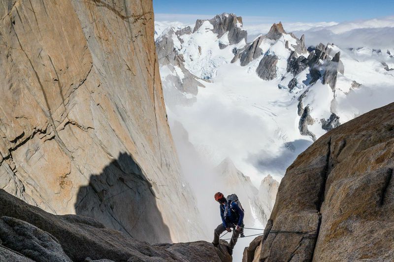 Cheyne Lempe on The Care Bear Traverse in Argentine Patagonia