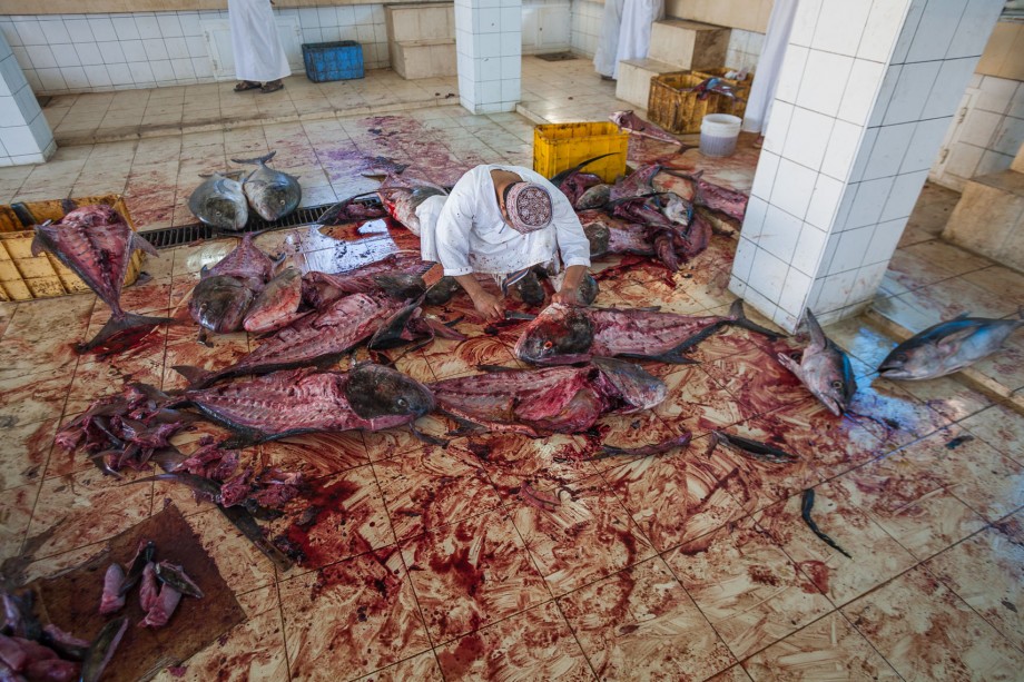 A fish market in Oman