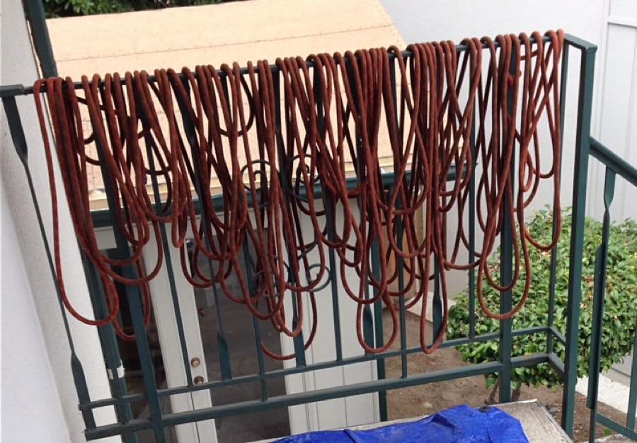 how to dry a climbing rope after cleaning