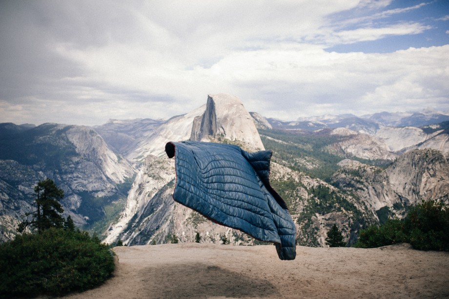 Rumpl puffy blanket in Yosemite