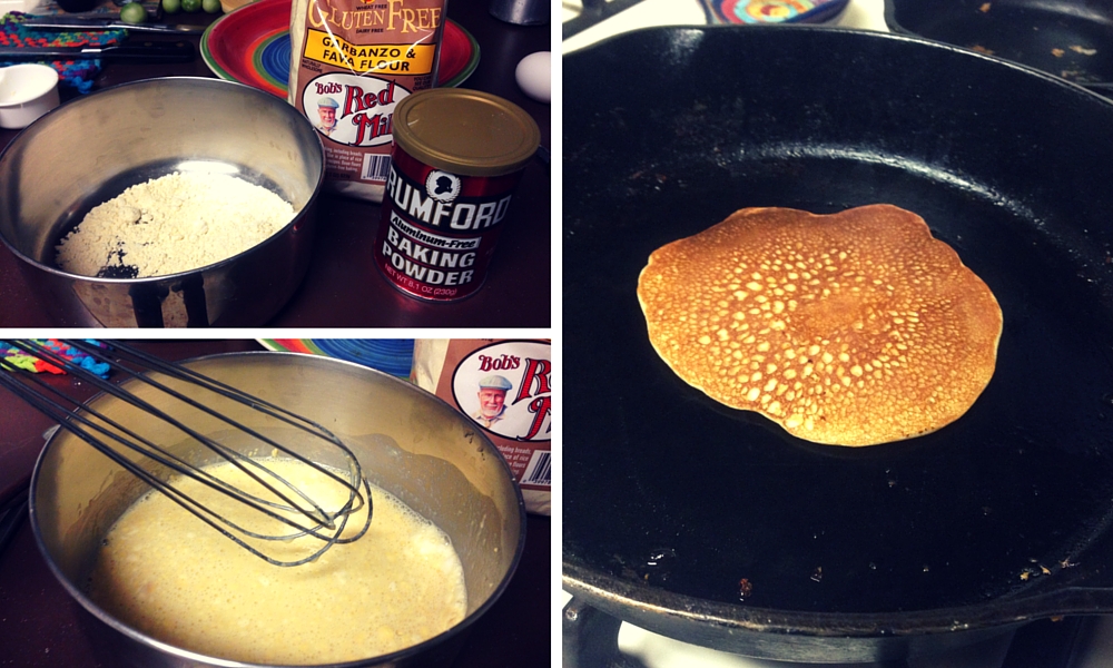 garbanzo fava flour pancakes