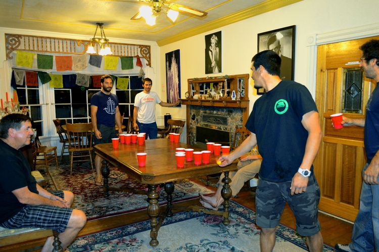 Beer Pong at the Hostel California