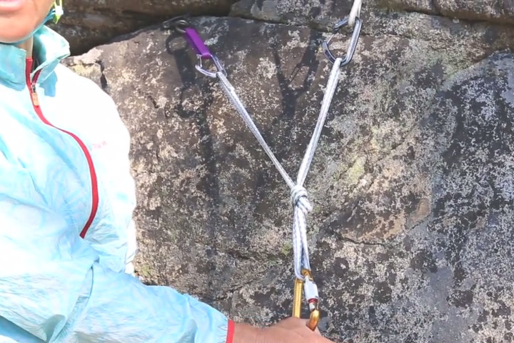 How to Build a Climbing Anchor with 3 Pieces and 2 Slings