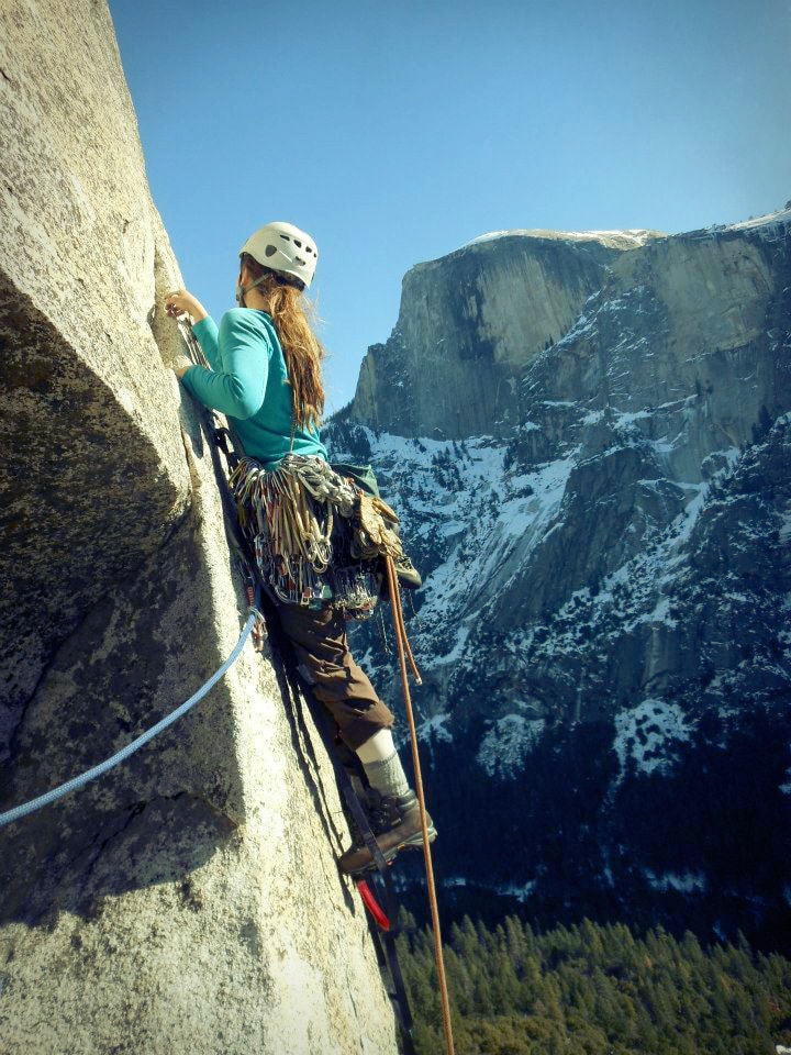 Alix Morris climbing in Yosemite