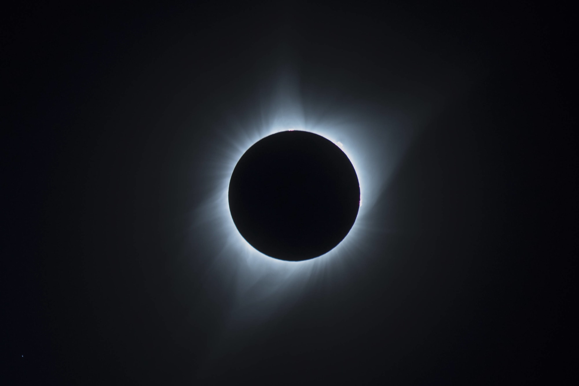 Alex Mason highlining during solar eclipse