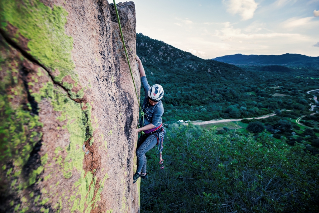 Caroline Sardinia Trad climbing