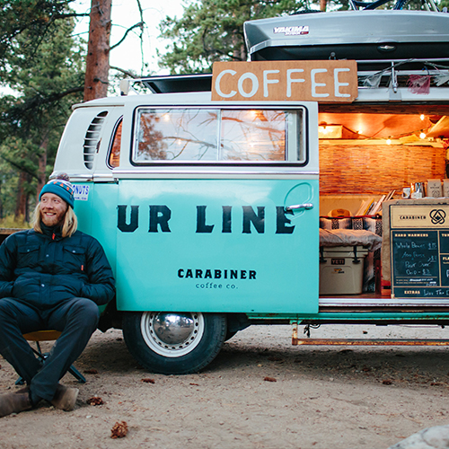 Carabiner coffee started making a living on the road