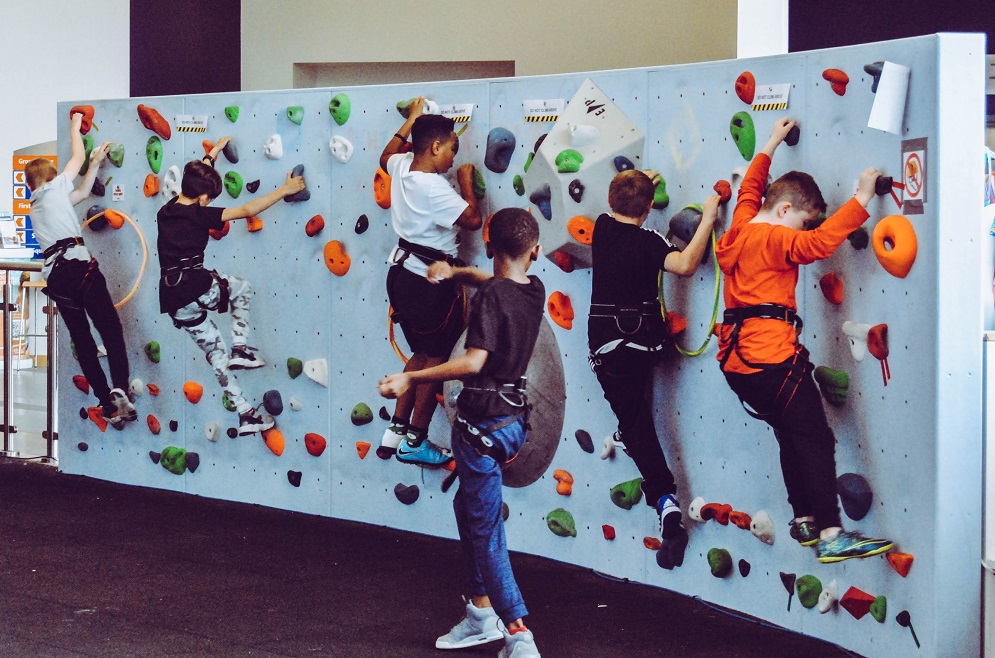 Take the kids rock climbing with you