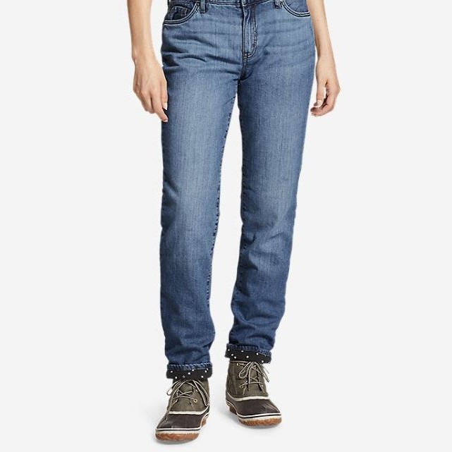 eddie bauer flannel lined jeans