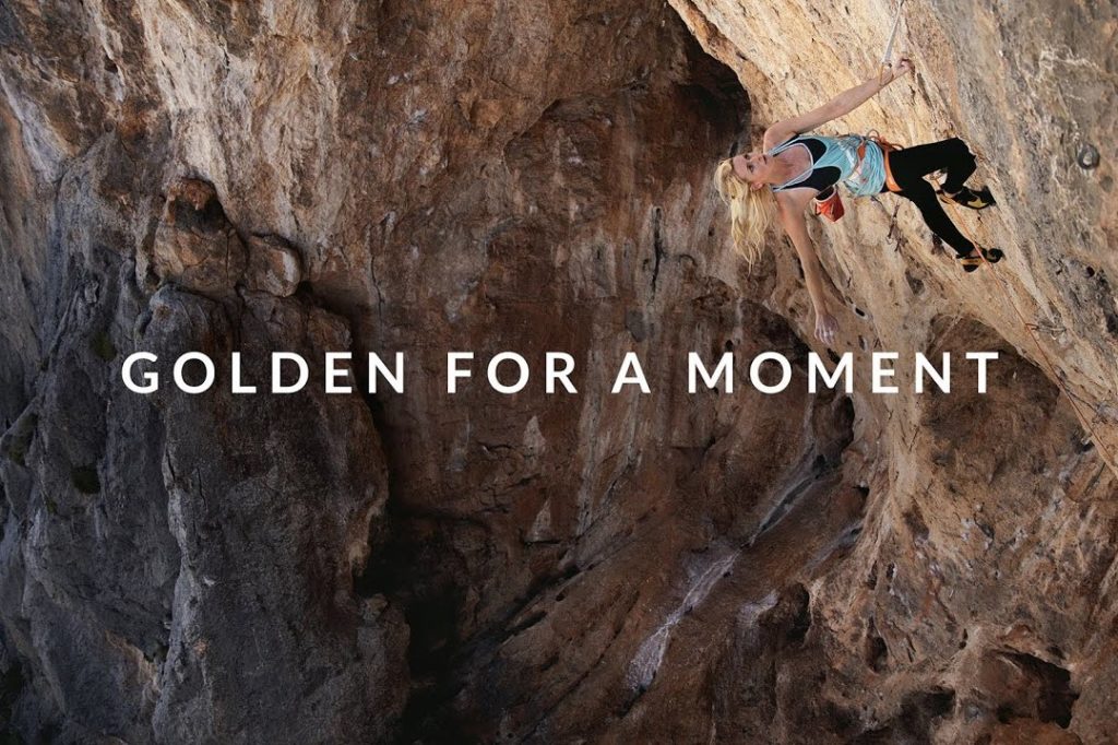 Matilda Soderlund Rock Climbing Golden For a Moment
