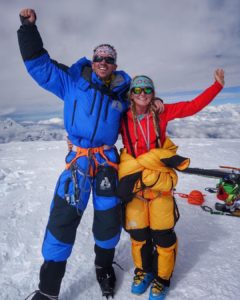 Adrian and Emily skiing El Cho Oyu
