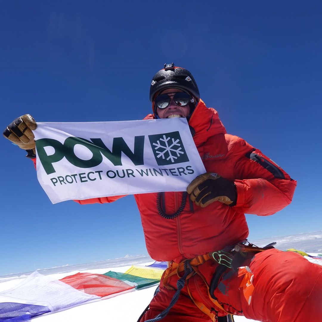 Adrian Ballinger on the summit of K2