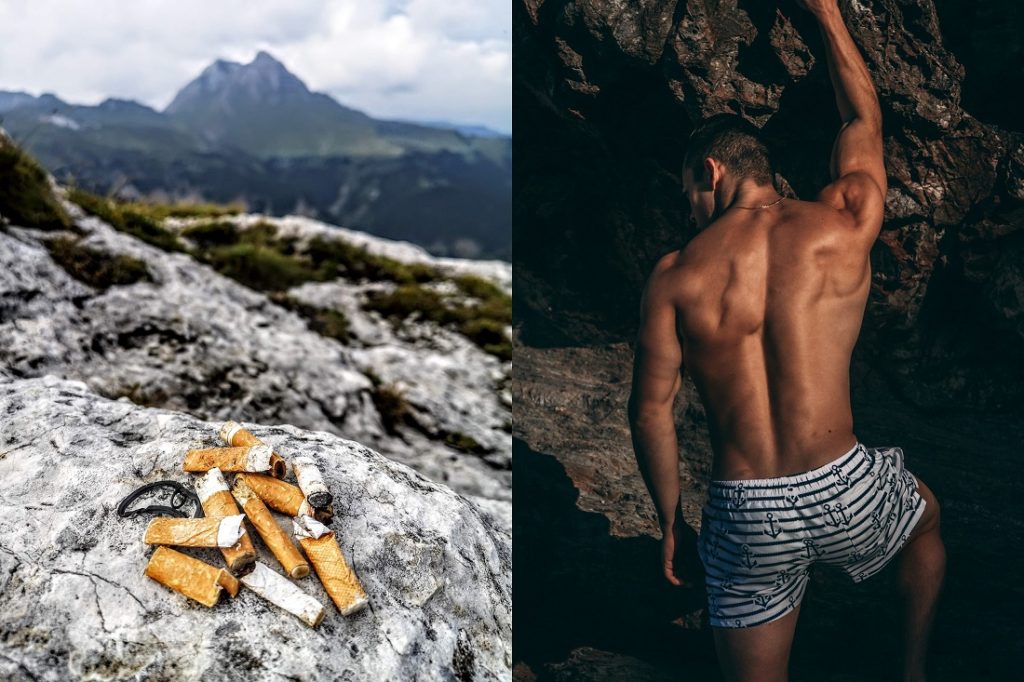 Cigarett butts to underwear