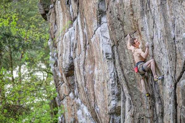Adam Ondra Rock Climbing by Martin Pelikan