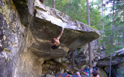 Giuliano Cameroni Snags a V15 First Ascent in Magic Wood, Switzerland