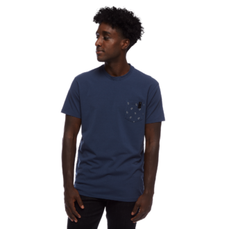 Black Diamond Equipment Men's Pocket Square T-Shirt, XS Ink Blue Carabiner Print