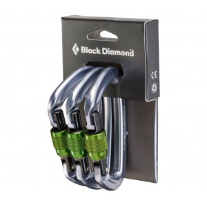 Black Diamond Positron Screwgate Carabiner - 3 Pack