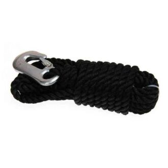Attwood Polypropylene Winch Rope 3/8-inch x 20ft - Black 3/8in x 20ft