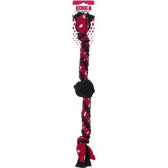 KONG Rope Dual Knot Tug Toy with Ball - Orange