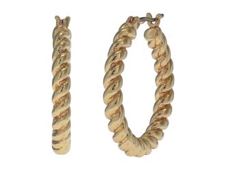 LAUREN Ralph Lauren Rope Hoop Earrings (Gold) Earring