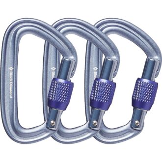 Black Diamond LiteForge Screwgate Carabiner - 3 Pack Gray, One Size