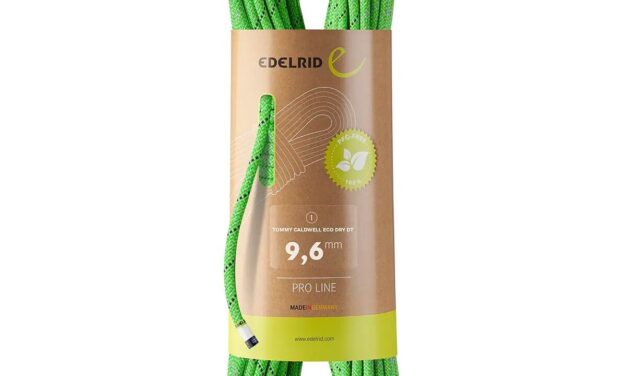Edelrid Tommy Caldwell Eco Dry DuoTec Climbing Rope – 9.6mm Neon Green, 60m
